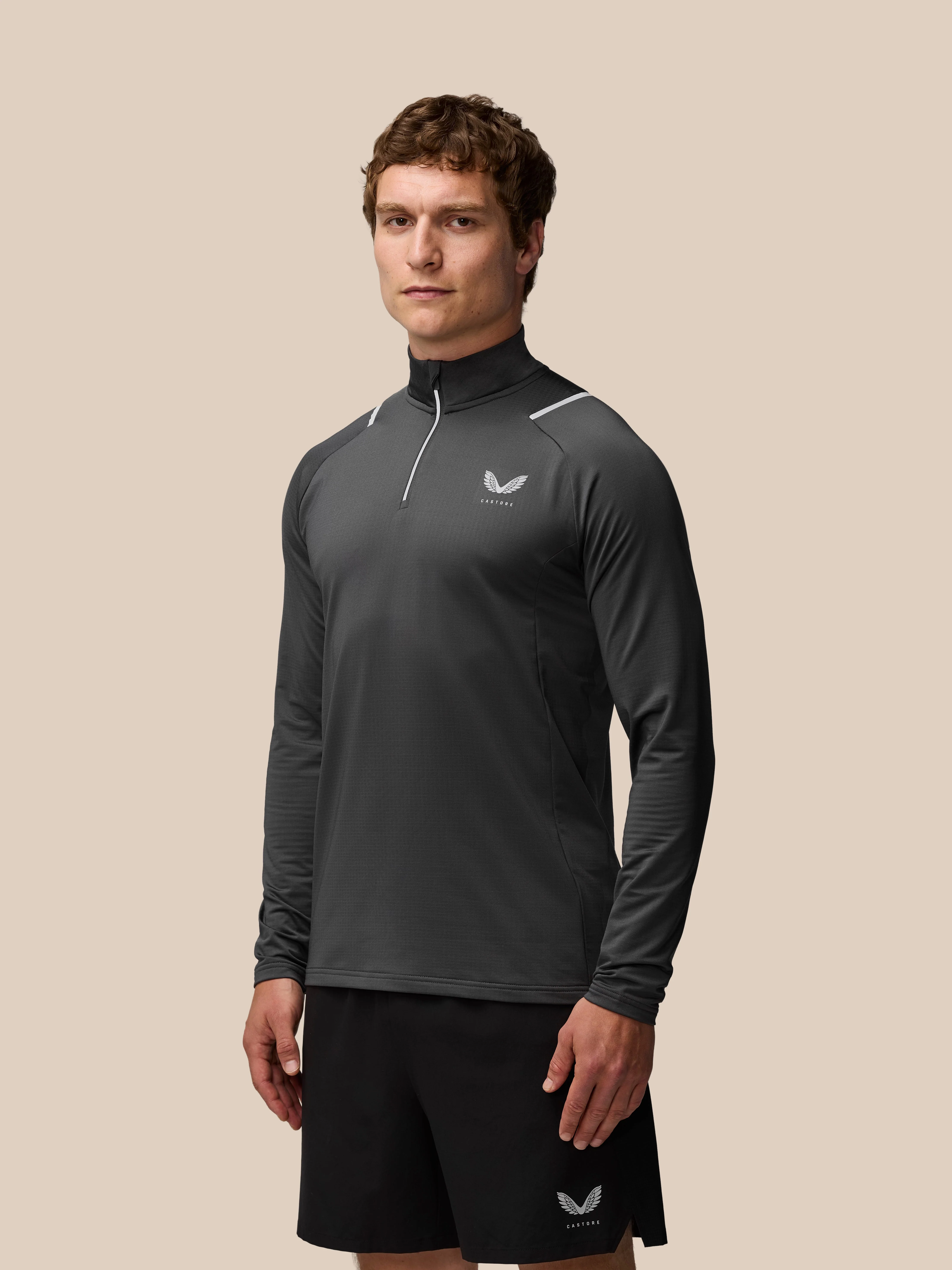 APEX TRAINING WINTERISED 1/4 ZIP TOP - CHARCOAL - Image 2