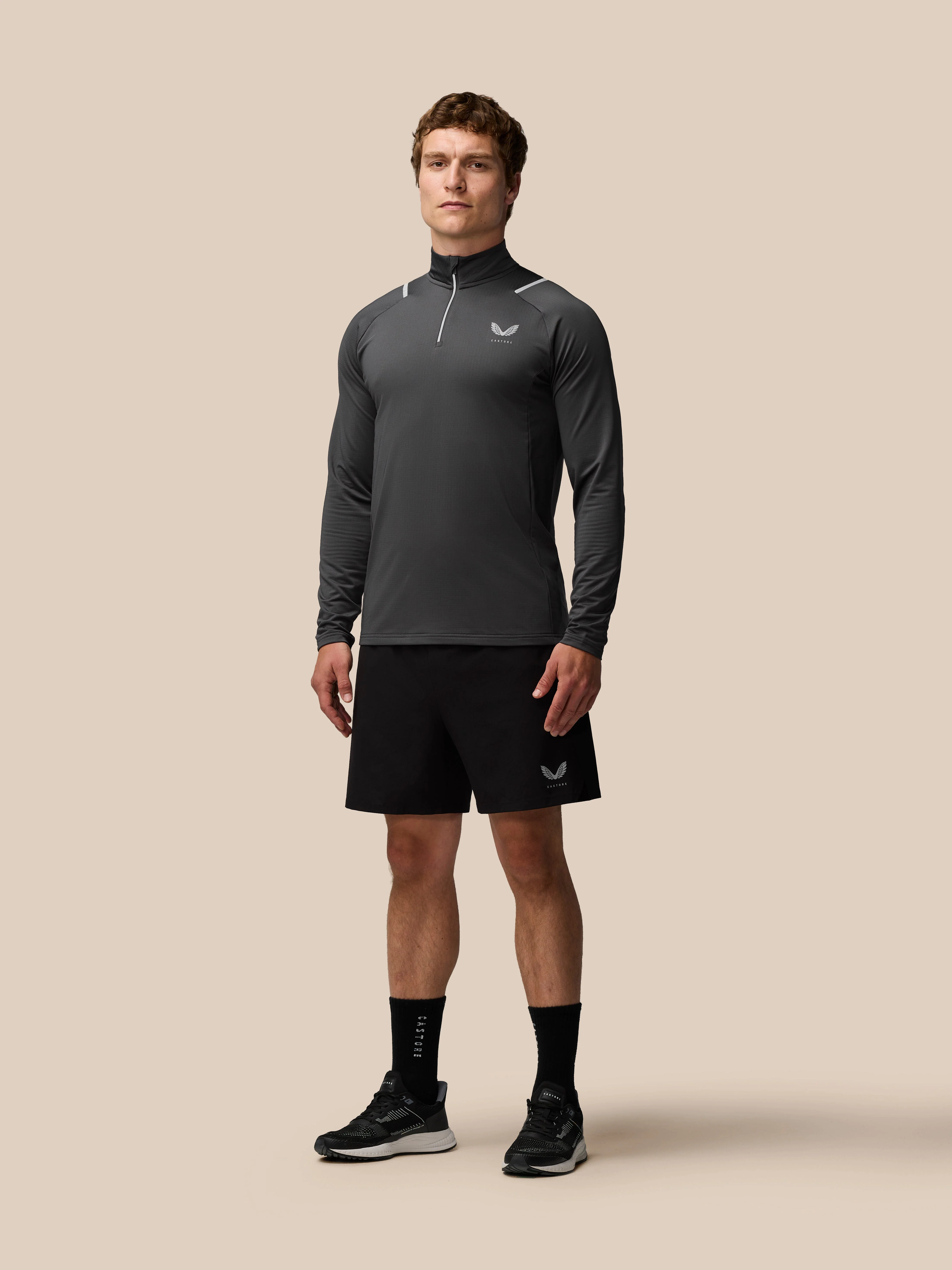 APEX TRAINING WINTERISED 1/4 ZIP TOP - CHARCOAL - Image 3