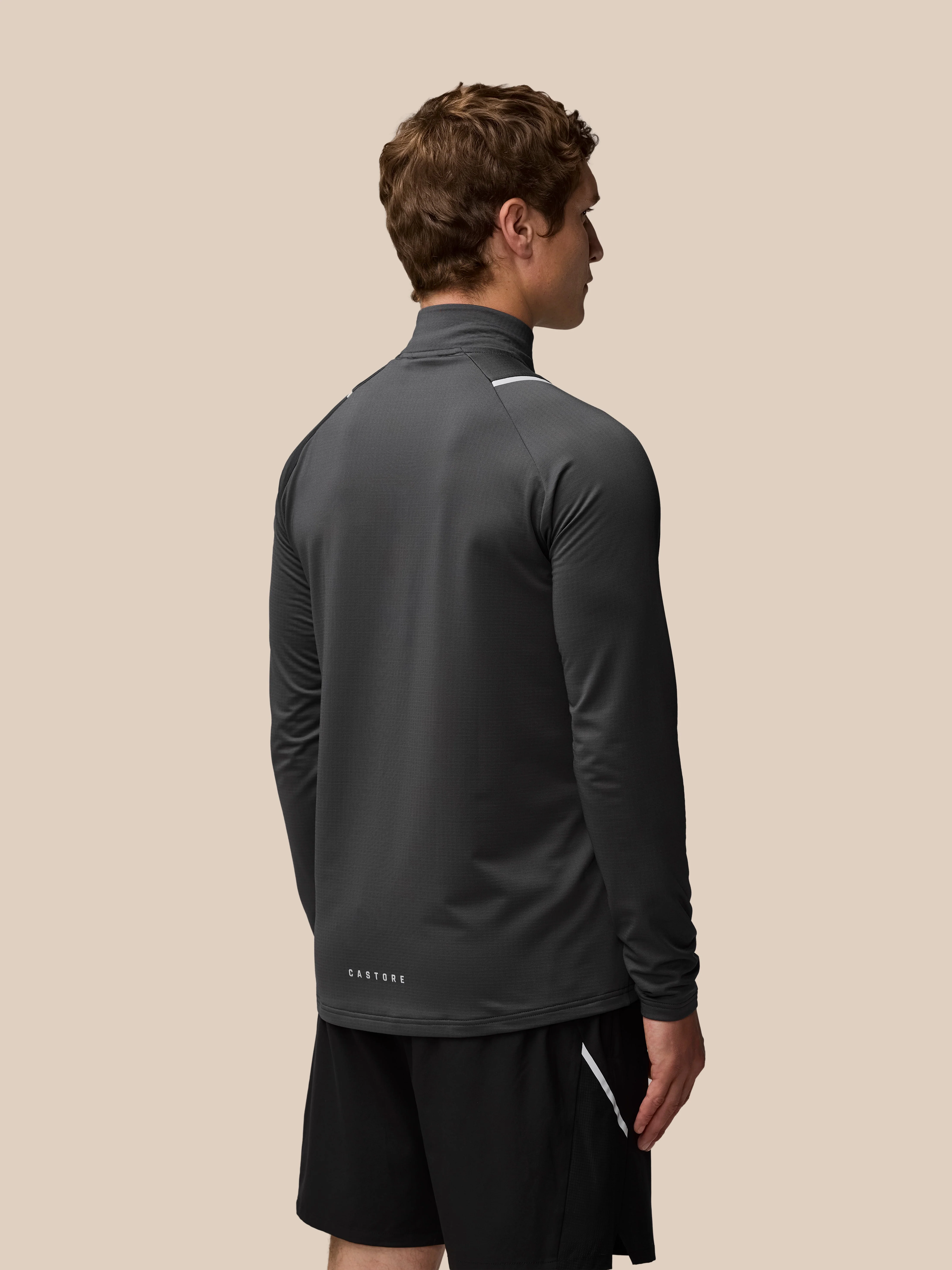 APEX TRAINING WINTERISED 1/4 ZIP TOP - CHARCOAL - Image 4