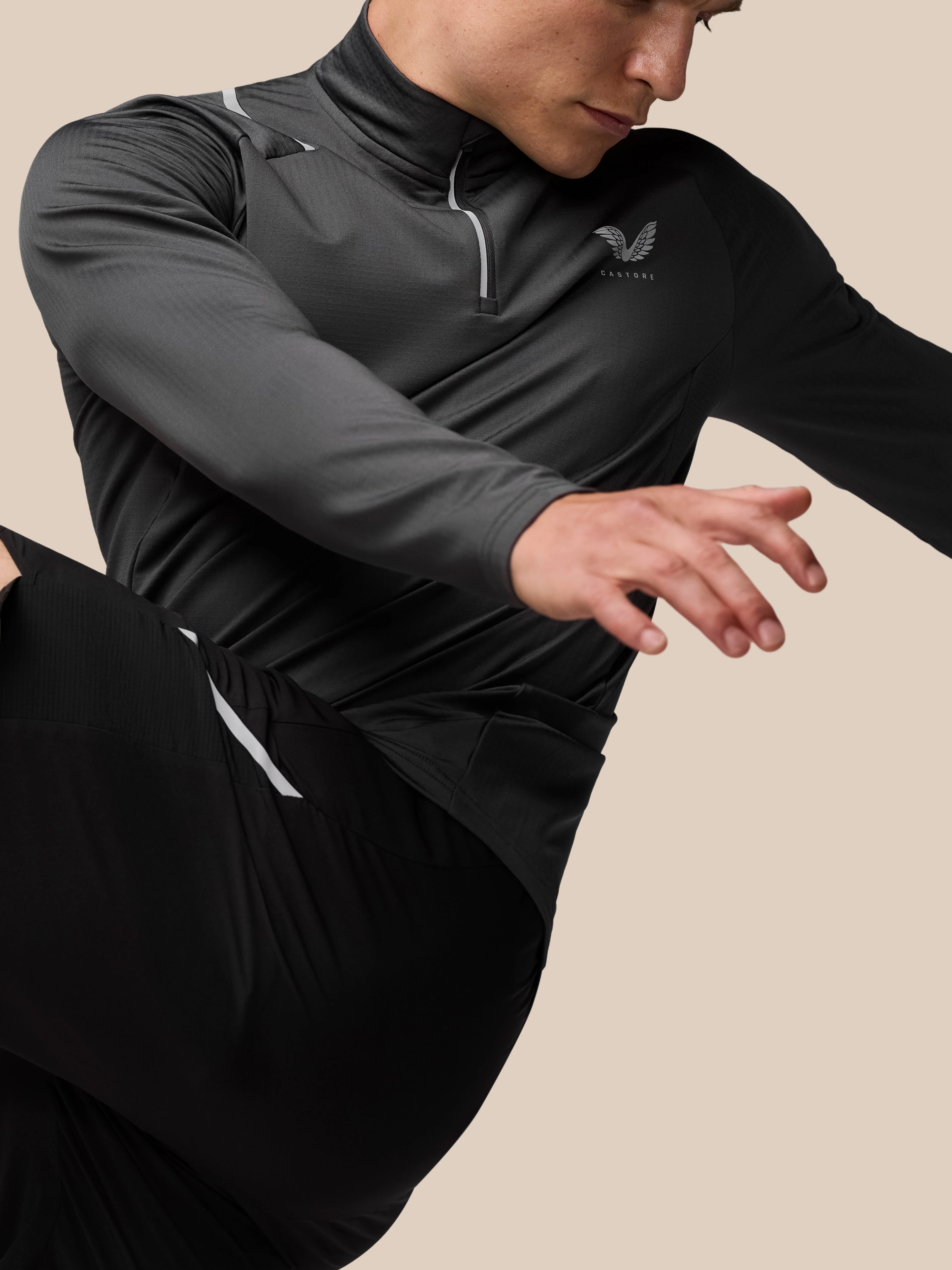 APEX TRAINING WINTERISED 1/4 ZIP TOP - CHARCOAL - Image 5