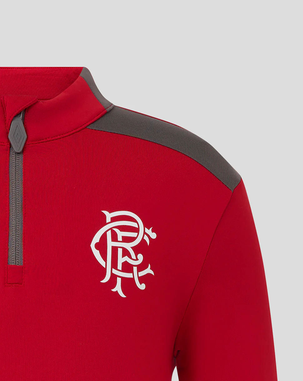 JUNIOR 25/26 PLAYERS TRAINING QUARTER ZIP TOP - RHYTHMIC RED - Image 2