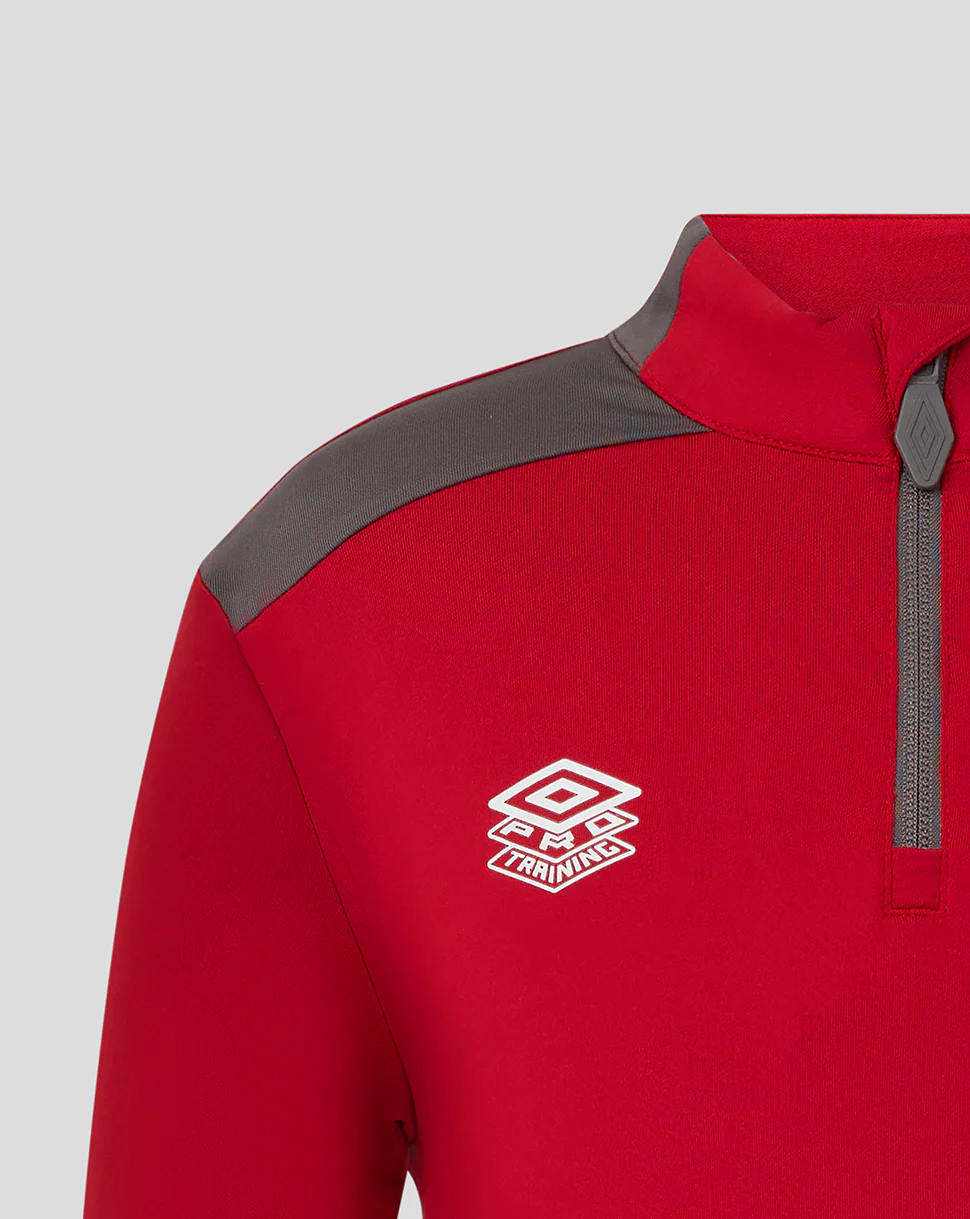 JUNIOR 25/26 PLAYERS TRAINING QUARTER ZIP TOP - RHYTHMIC RED - Image 4
