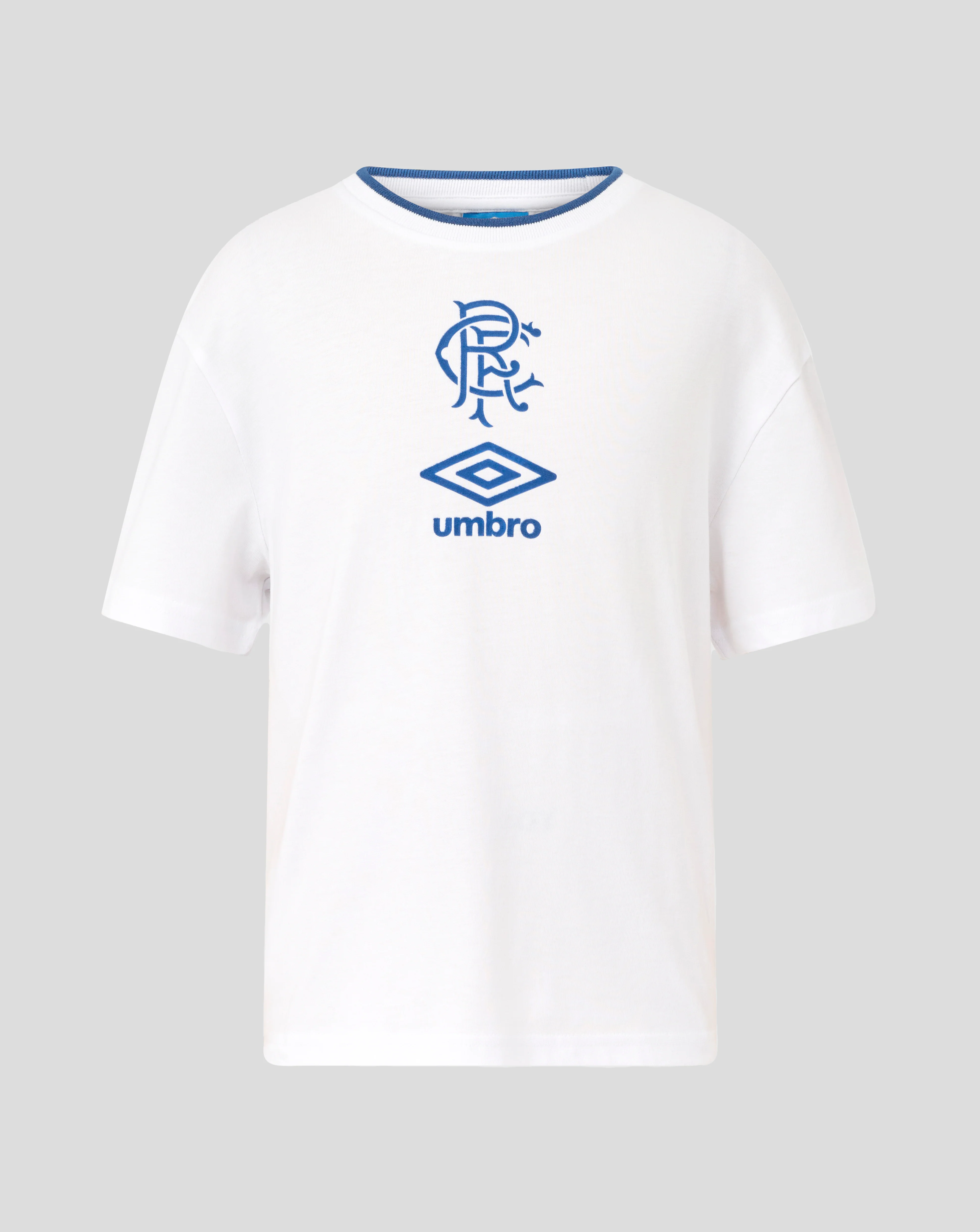 JUNIOR 25/26 TRAVEL SHORT SLEEVE T-SHIRT - WHITE/BLUE - Image 4
