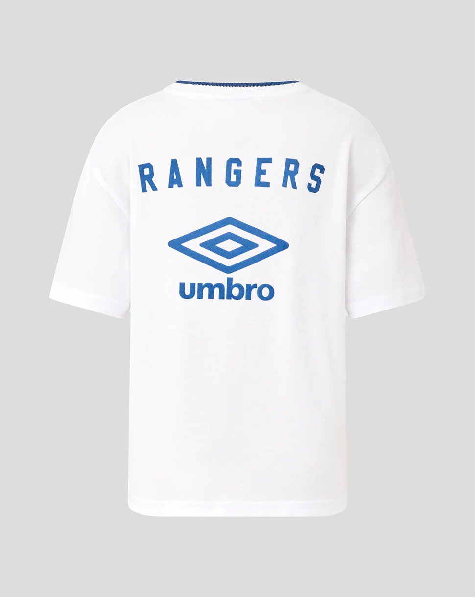 JUNIOR 25/26 TRAVEL SHORT SLEEVE T-SHIRT - WHITE/BLUE - Image 5