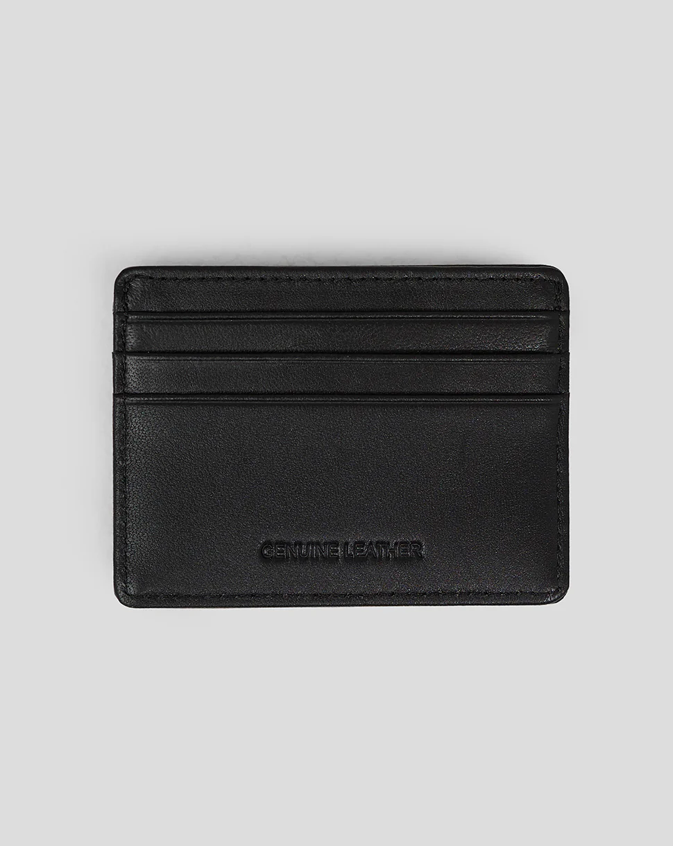 LEATHER DEBOSSED CARD WALLET - Image 2