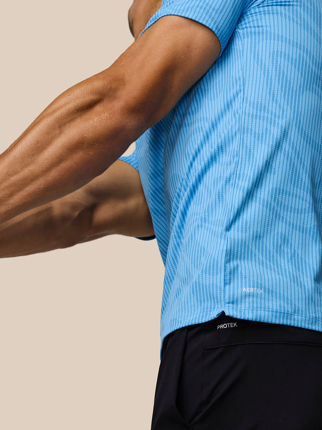 GOLF CLUB GLOW PRINTED POLO - COOL BLUE/WHITE - Image 5