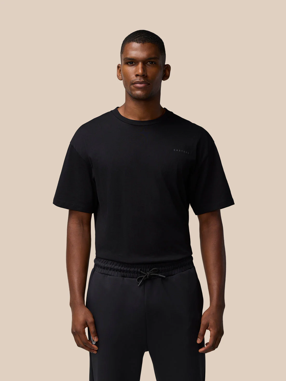 FLEX COTTON T-SHIRT- BLACK/GUNMETAL