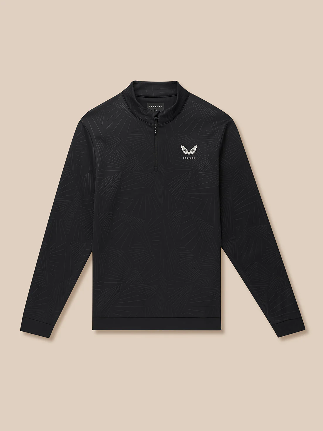 GOLF CLUB CLASSIC 1/4 ZIP DEBOSSED TOP - BLACK/ALLOY - Image 9