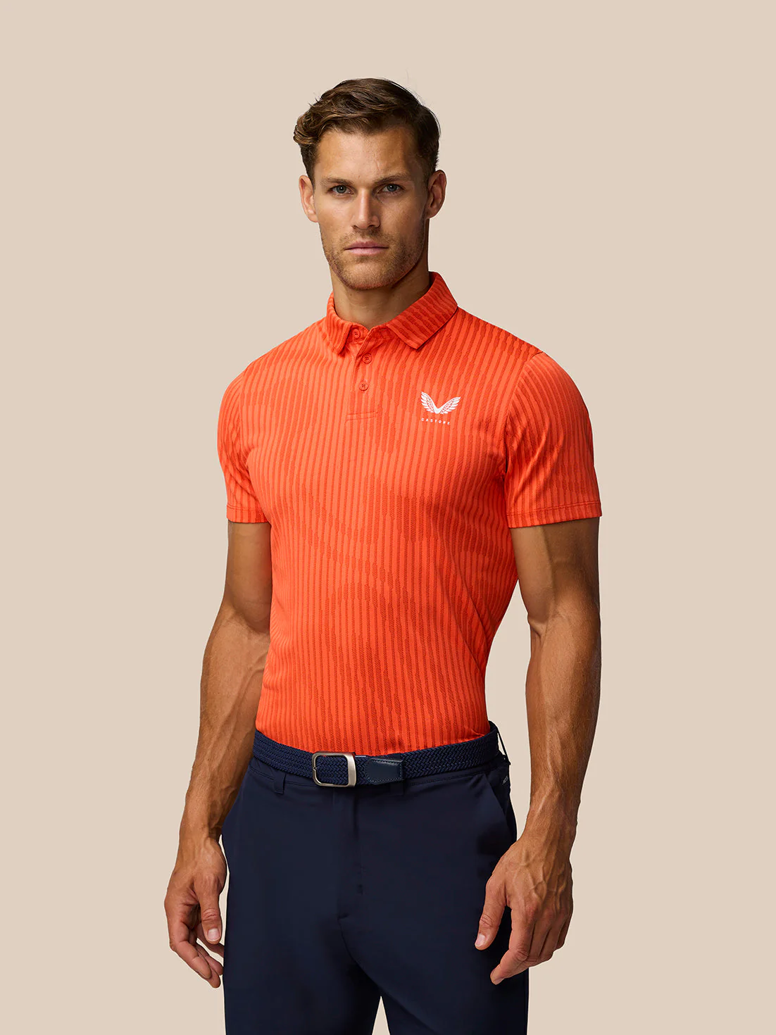 GOLF PINNACLE GLOW POLO - BRIGHT ORANGE