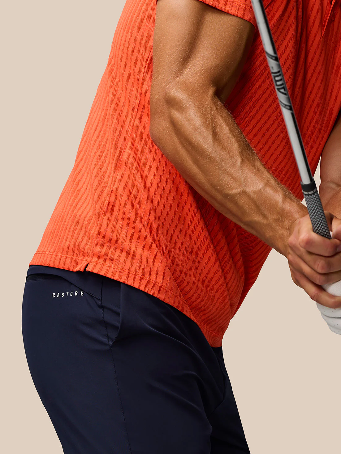 GOLF PINNACLE GLOW POLO - BRIGHT ORANGE - Image 3