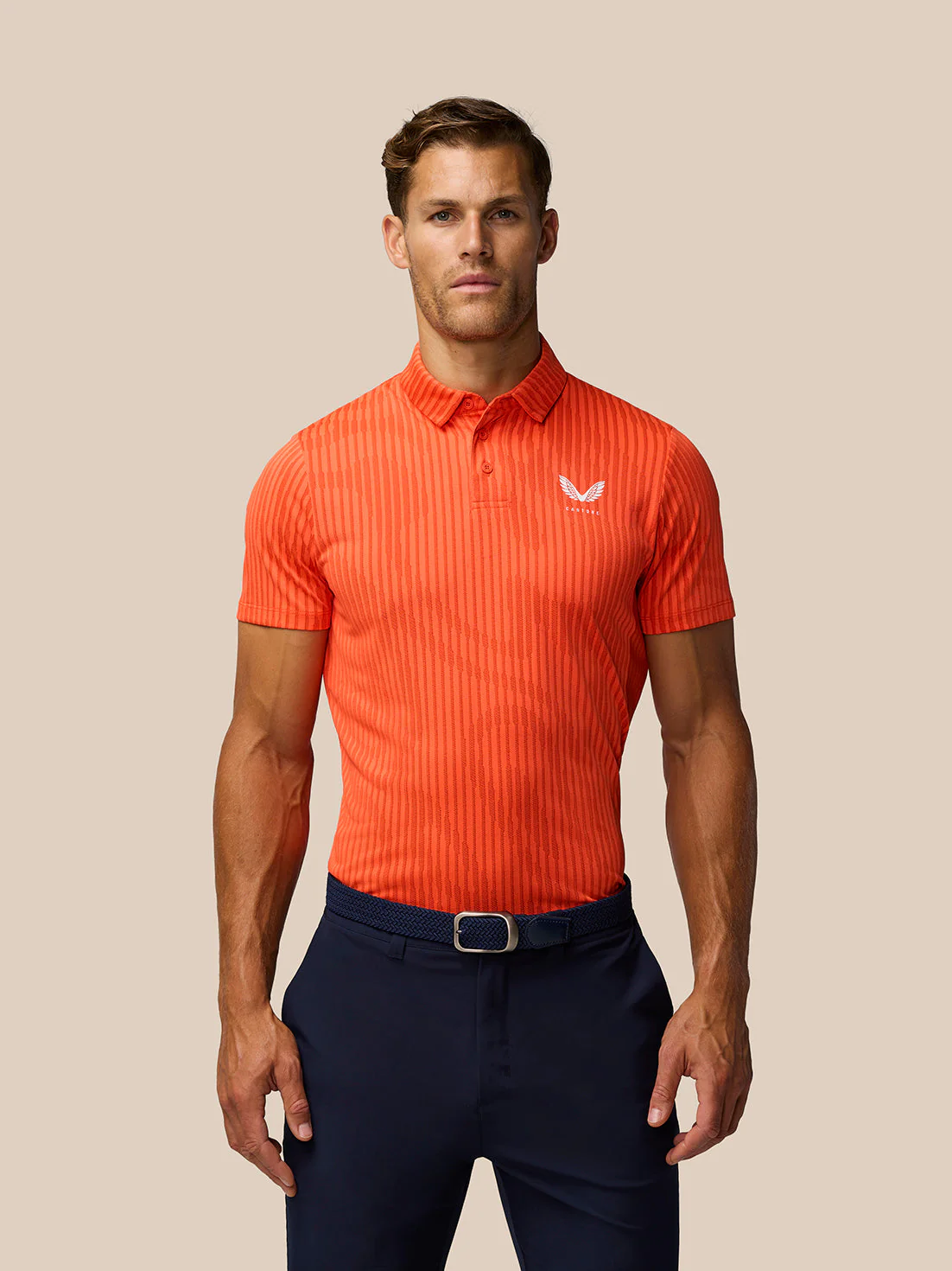GOLF PINNACLE GLOW POLO - BRIGHT ORANGE - Image 4