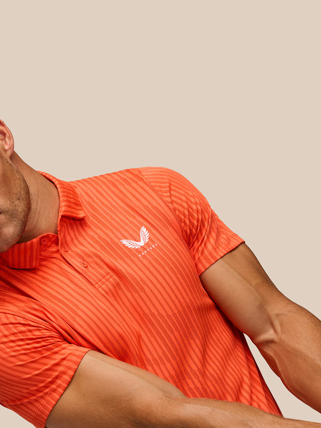 GOLF PINNACLE GLOW POLO - BRIGHT ORANGE - Image 7