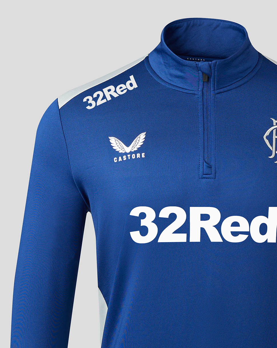 Mens 23/24 Matchday Training 1/4 Zip Midlayer - Blue/Grey - Image 3