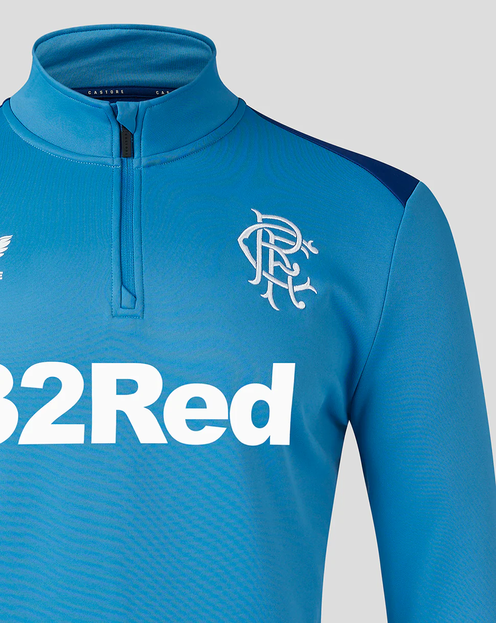 Mens 23/24 Training Fleece 1/4 Zip Midlayer - Blue/Navy - Image 3