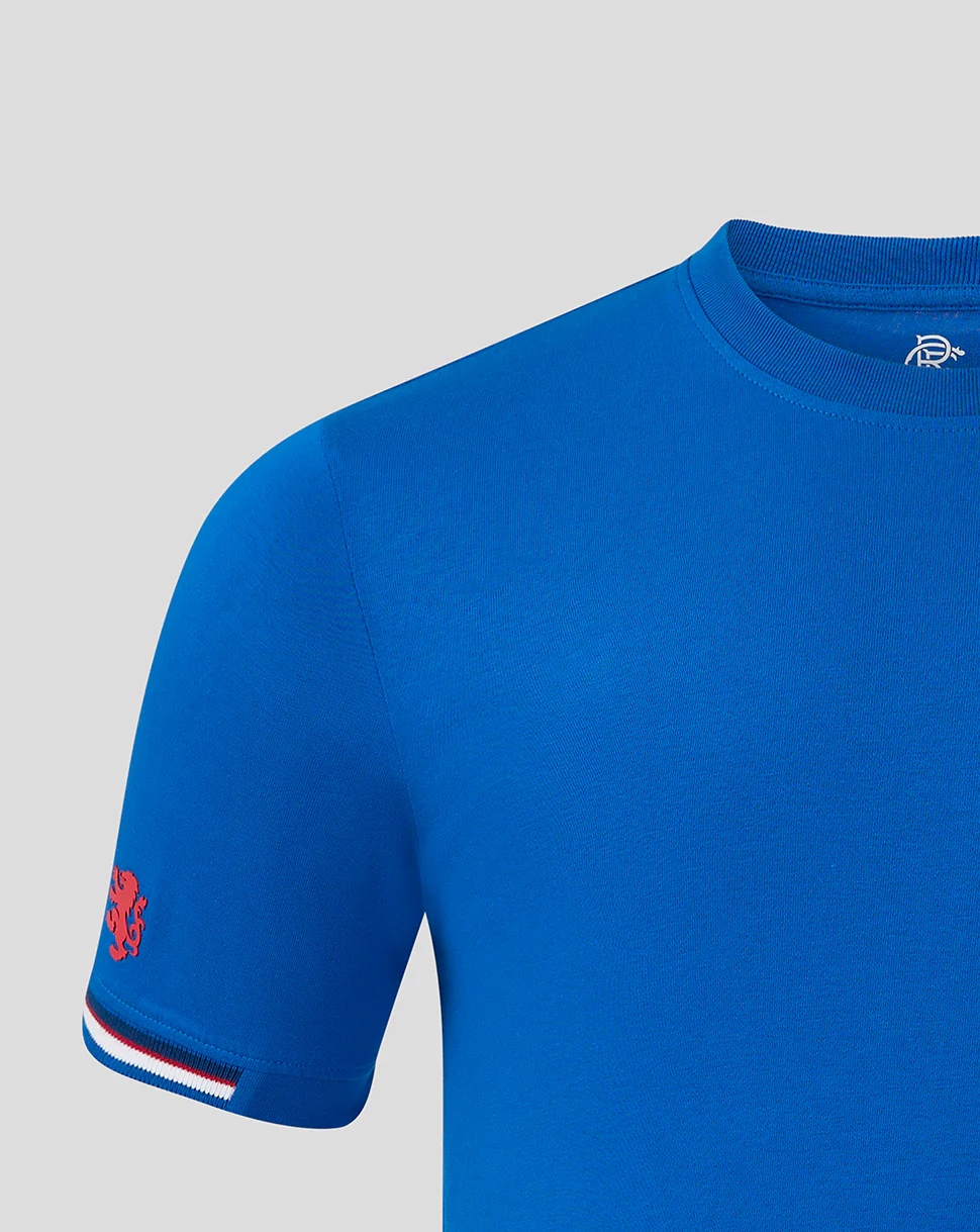 MENS CLASSIC COTTON T-SHIRT - BLUE - Image 4