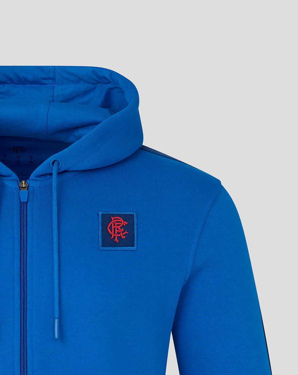 MENS CLASSIC FULL ZIP HOODY - BLUE - Image 5