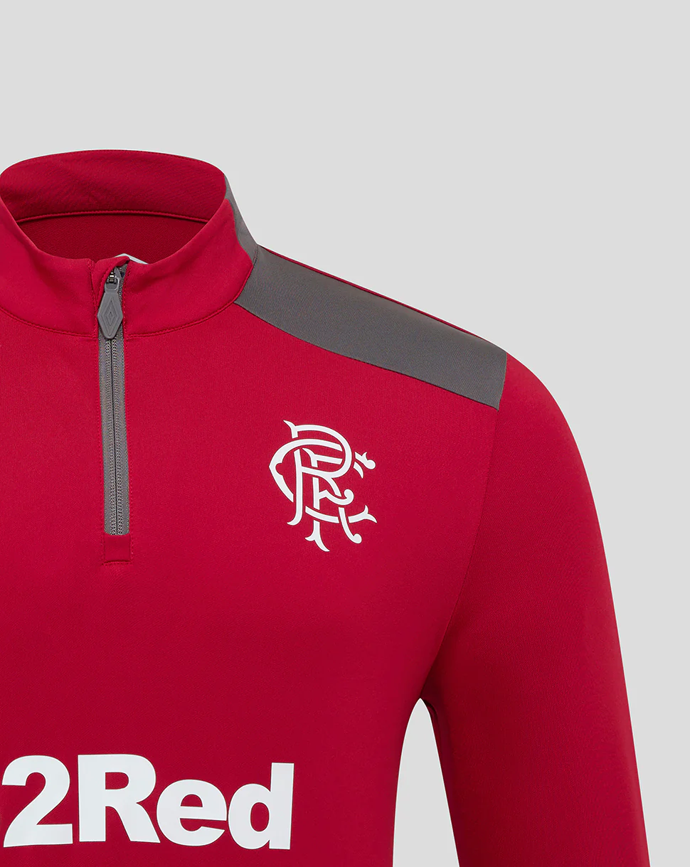 MENS 25/26 PLAYERS TRAINING QUARTER ZIP TOP - RHYTHMIC RED - Image 2