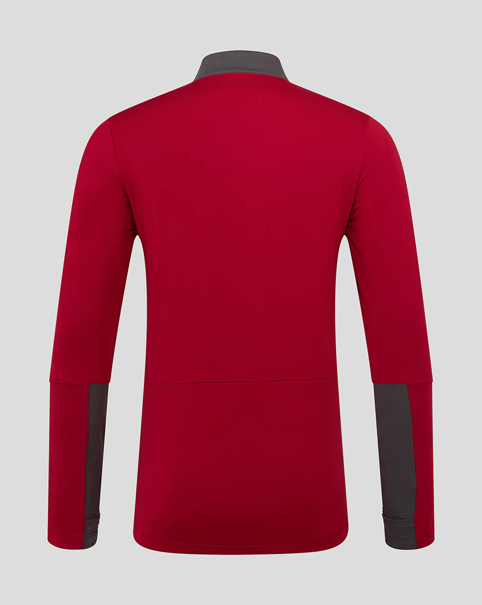 MENS 25/26 PLAYERS TRAINING QUARTER ZIP TOP - RHYTHMIC RED - Image 3