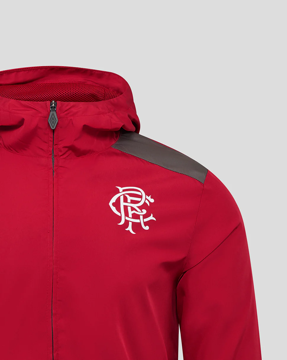 MENS 25/26 PLAYERS TRAINING PACKABLE HOOD SHOWER JACKET - RHYTHMIC RED - Image 2