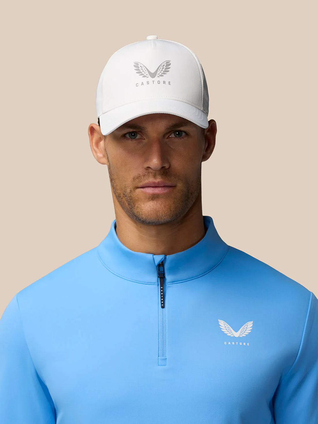 GOLF CLUB CLASSIC 1/4 ZIP TOP - COOL BLUE/WHITE - Image 7