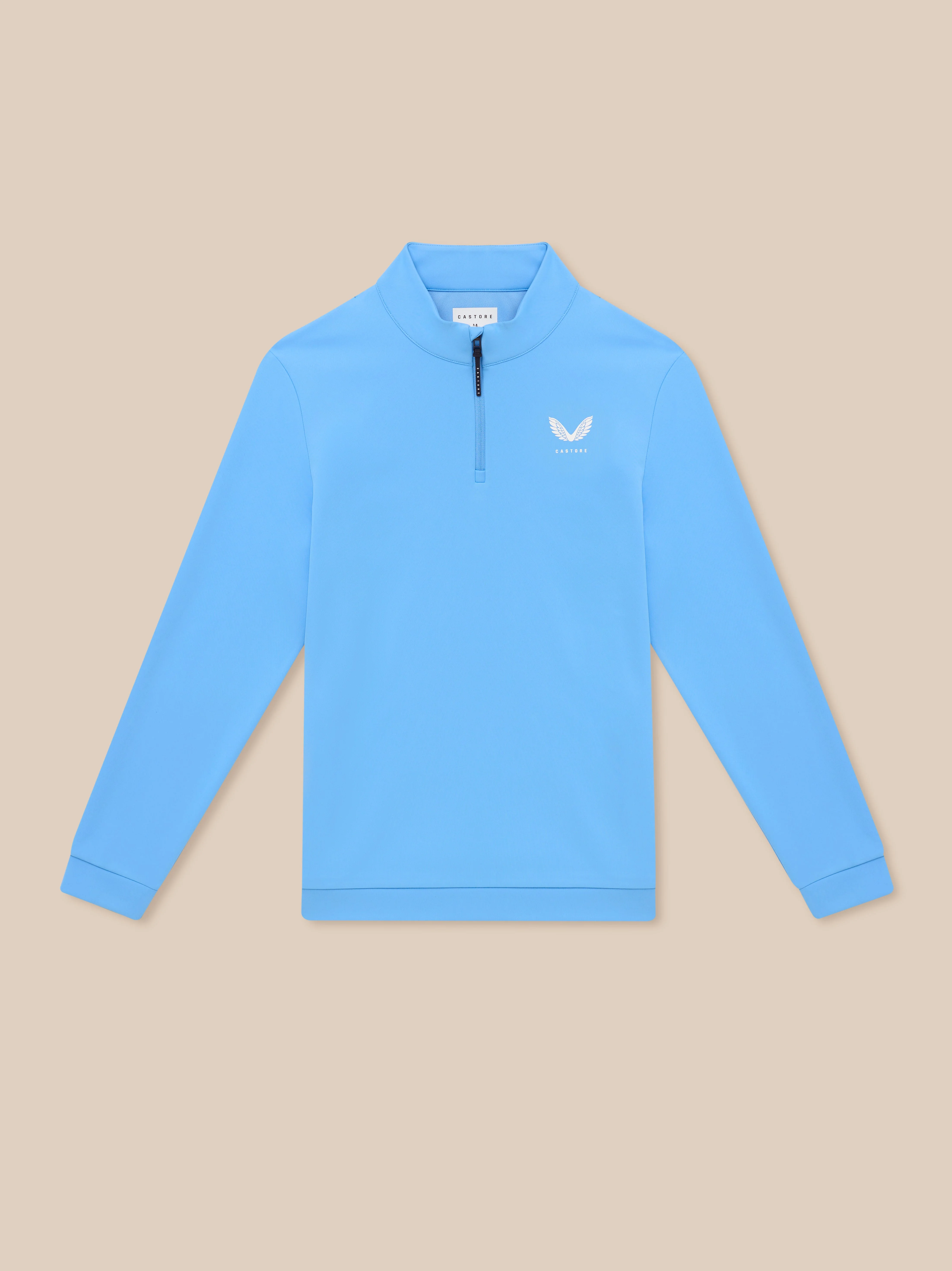 GOLF CLUB CLASSIC 1/4 ZIP TOP - COOL BLUE/WHITE - Image 9