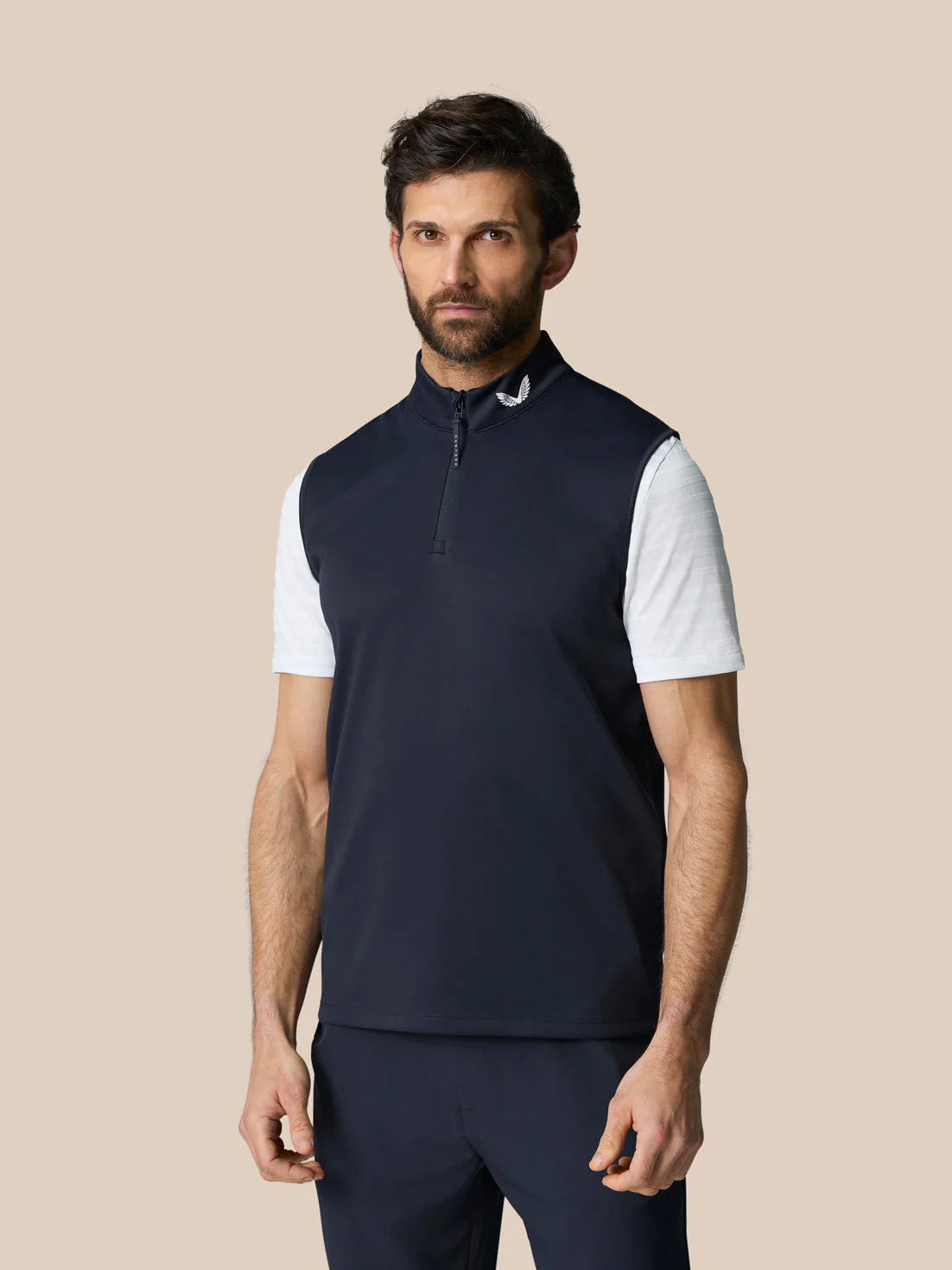 CLUB 1/2 ZIP GILET - NAVY