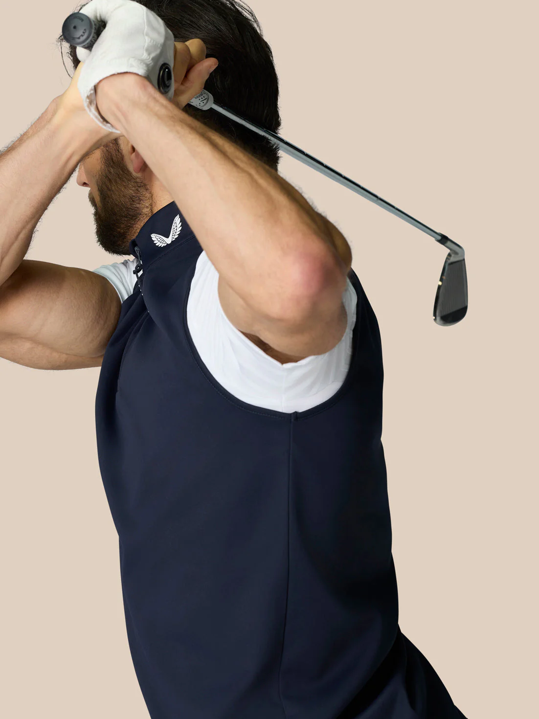 CLUB 1/2 ZIP GILET - NAVY - Image 4