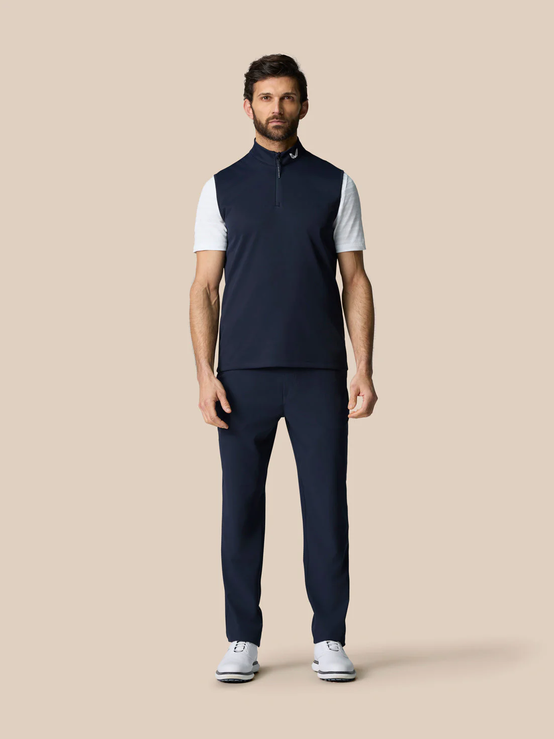 CLUB 1/2 ZIP GILET - NAVY - Image 8