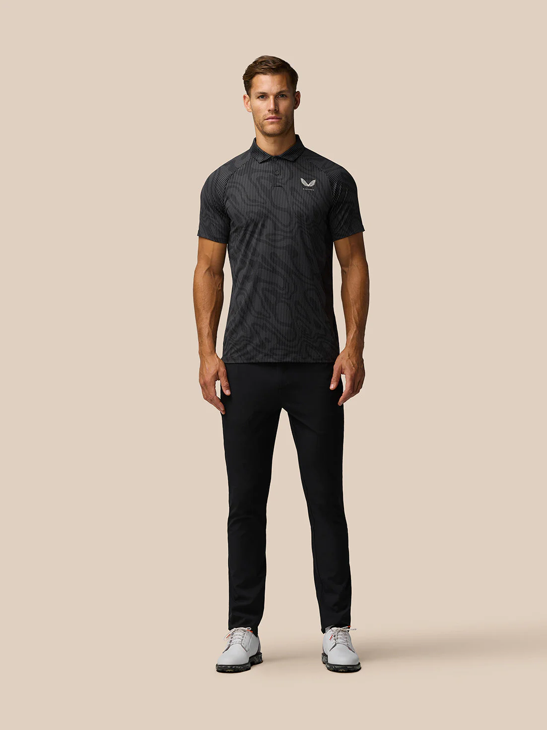 GOLF CLUB GLOW PRINTED POLO - GUNMETAL/MID GREY - Image 5
