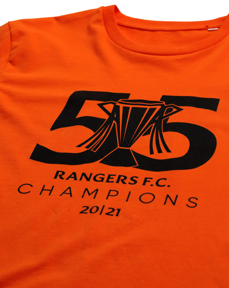 ORANGE CHAMPIONS T-SHIRT - BLACK PRINT - Image 2