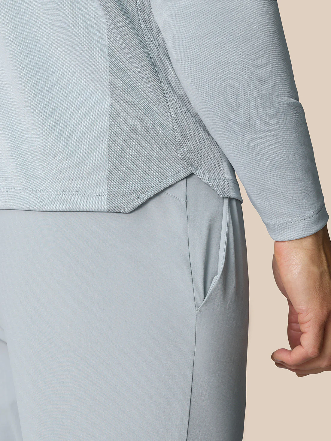 PINNACLE LVS 1/4 ZIP TOP - MID GREY - Image 4