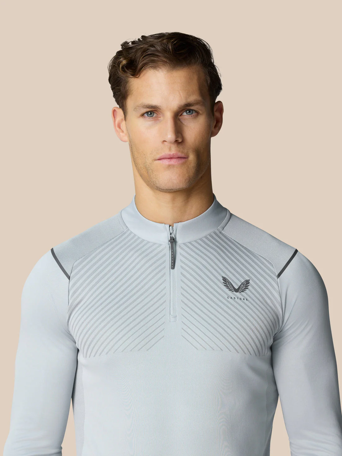 PINNACLE LVS 1/4 ZIP TOP - MID GREY - Image 6