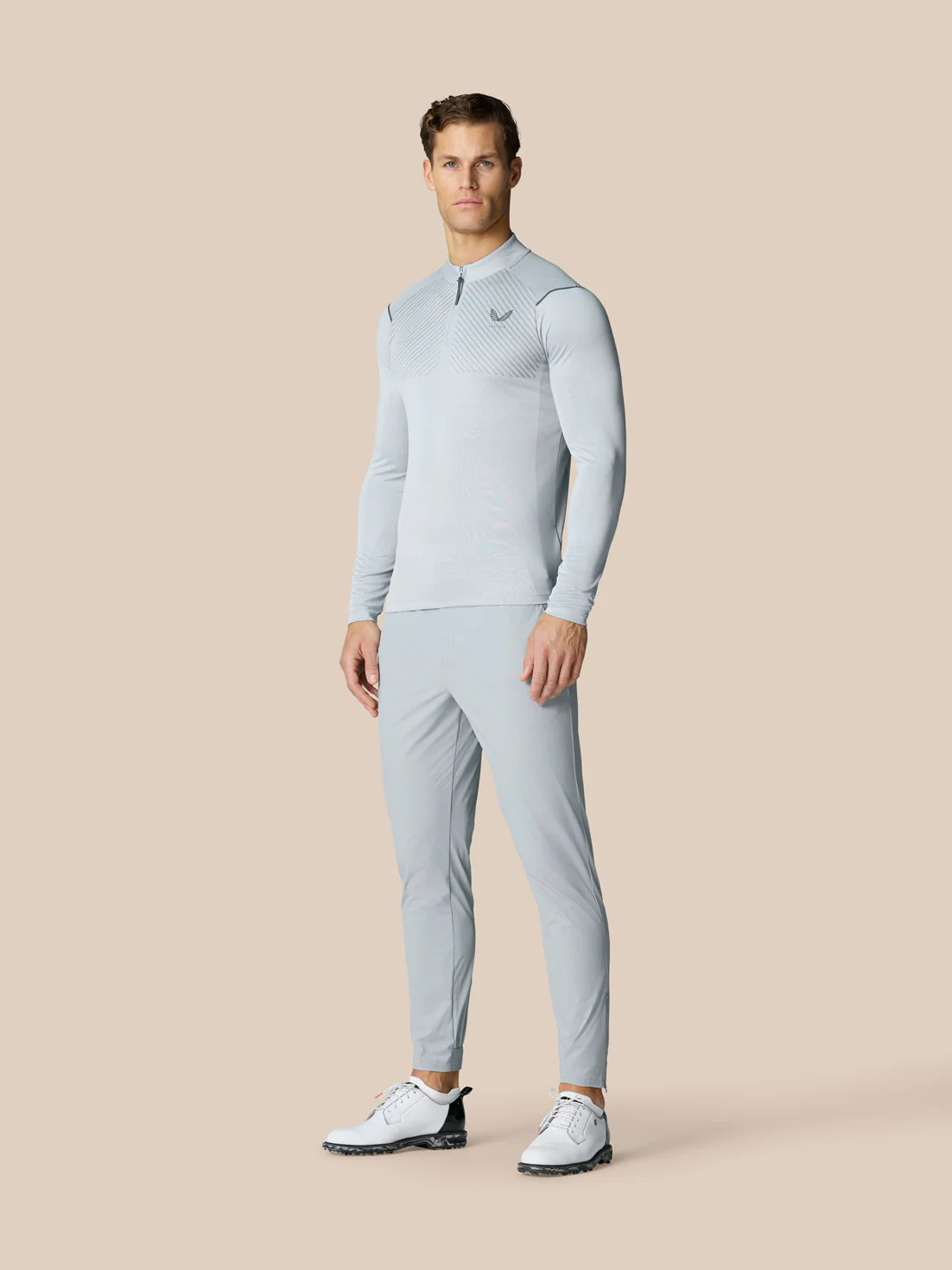 PINNACLE LVS 1/4 ZIP TOP - MID GREY - Image 7