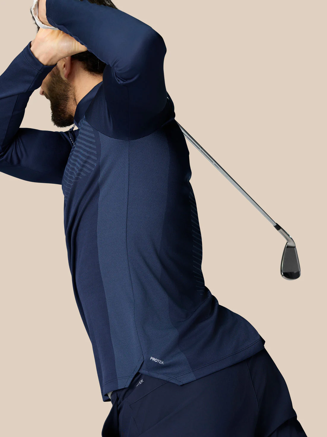 PINNACLE LVS 1/4 ZIP TOP - NAVY - Image 3