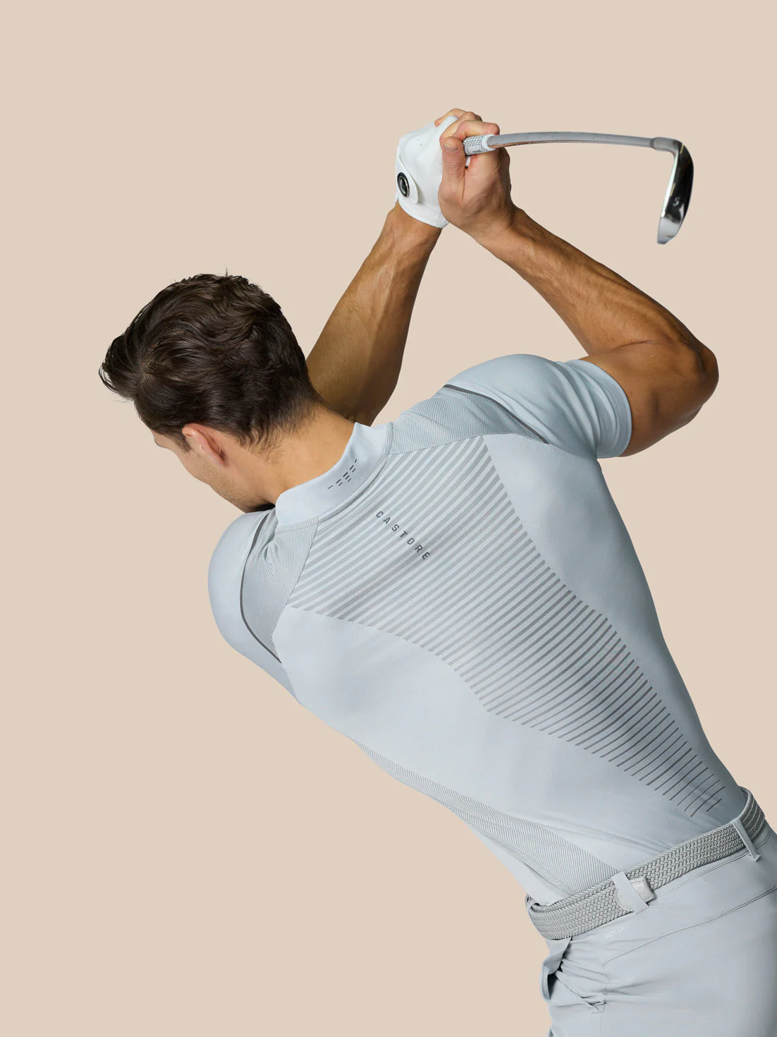 PINNACLE GOLF LVS POLO - MID GREY - Image 4