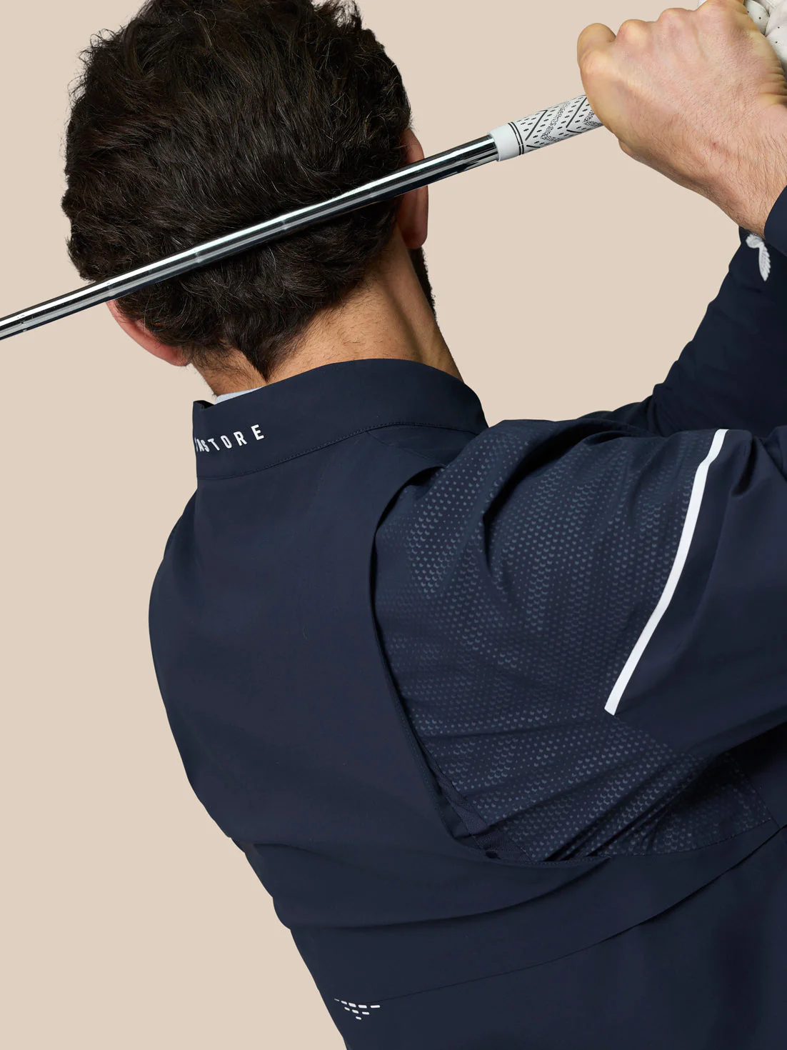 GOLF PINNACLE LVS WOVEN JACKET - MIDNIGHT NAVY - Image 3