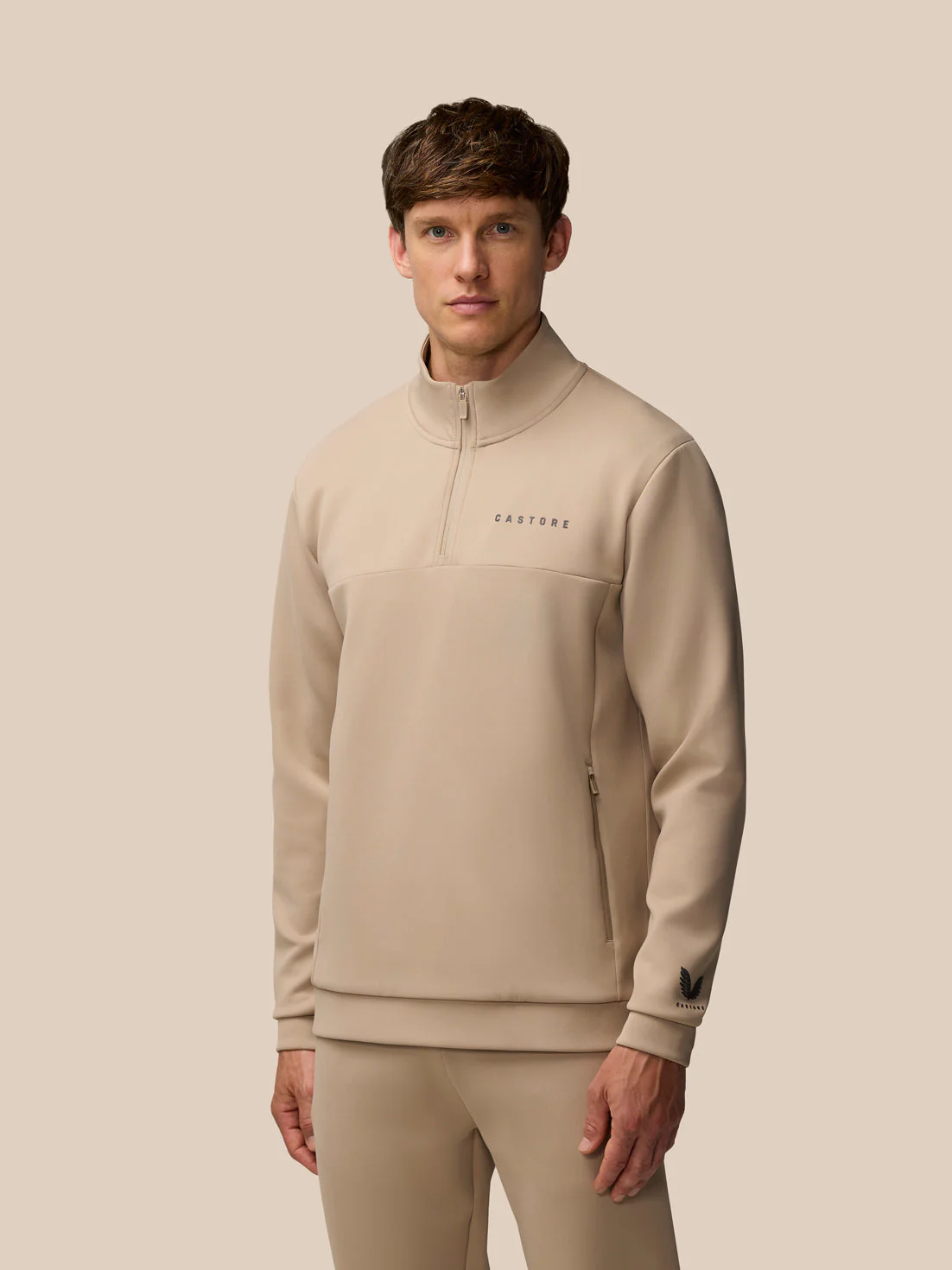 FLEX LIFESTYLE 1/4 ZIP - MUSHROOM/GUNMETAL - Image 3