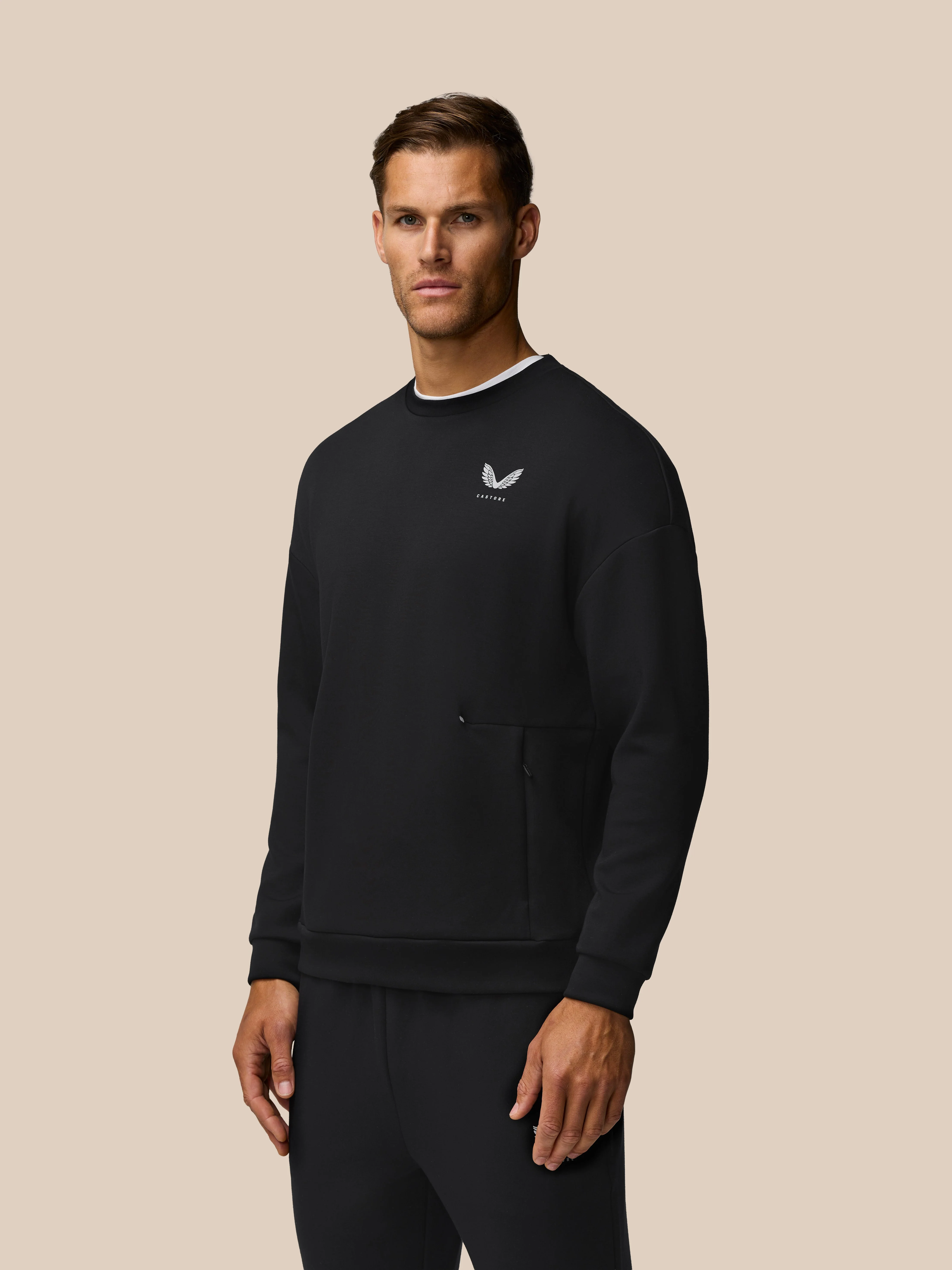 TRAVEL LIFESTYLE SWEATSHIRT - BLACK