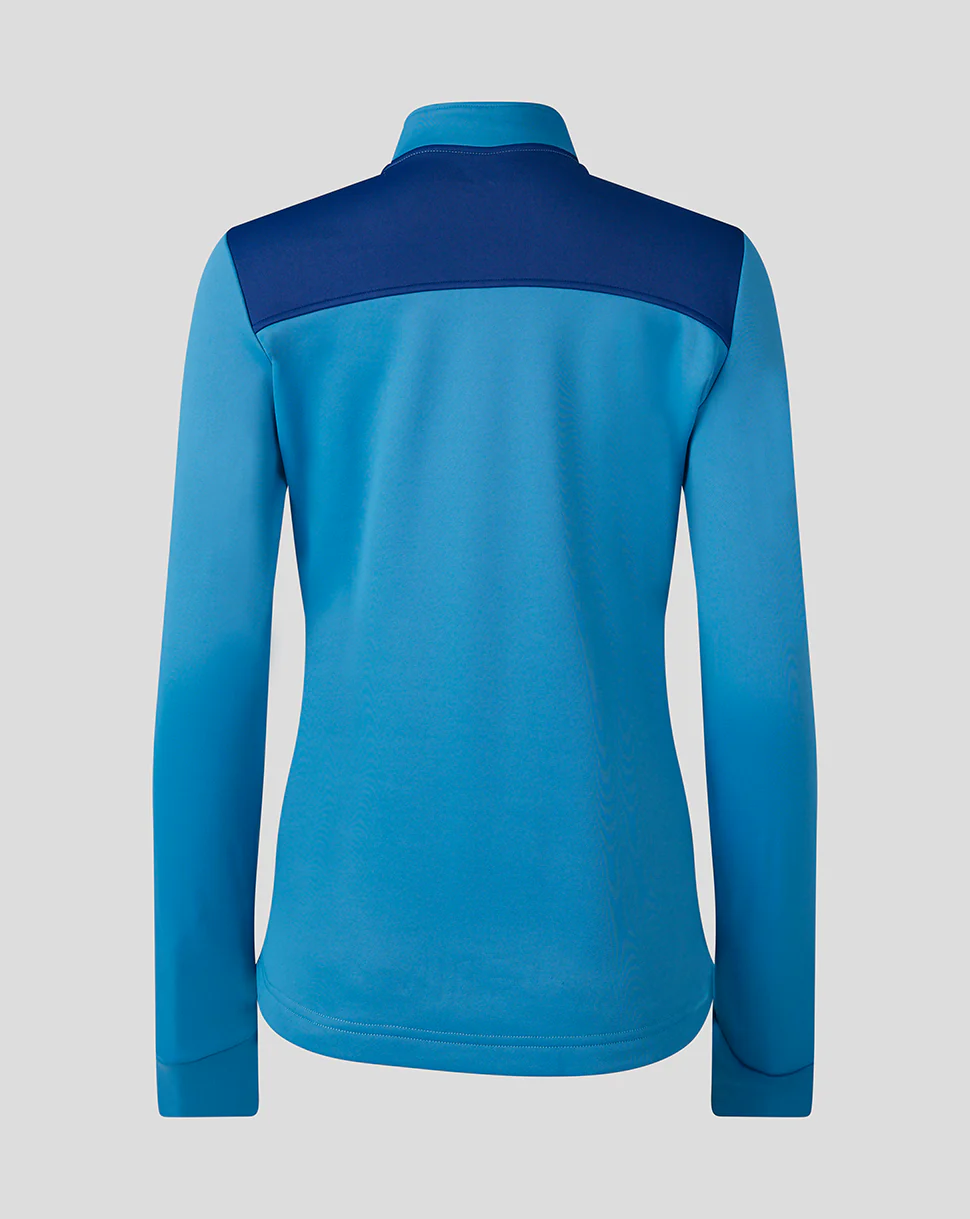 WOMENS 23/24 TRAINING FLEECE QUARTER ZIP MIDLAYER - BLUE/NAVY - Image 5