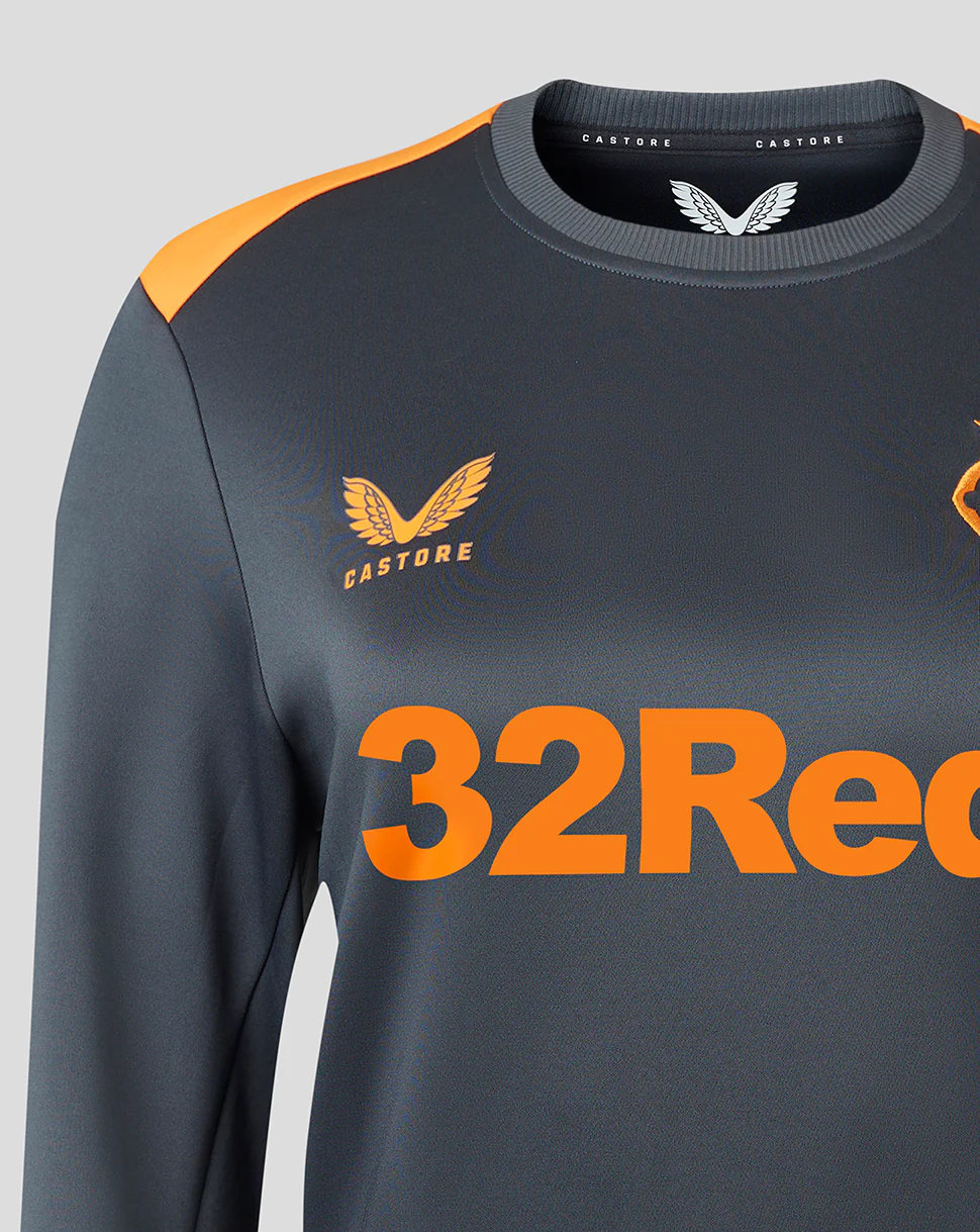 WOMENS 23/24 TRAINING SWEATSHIRT - GREY/ORANGE - Image 3