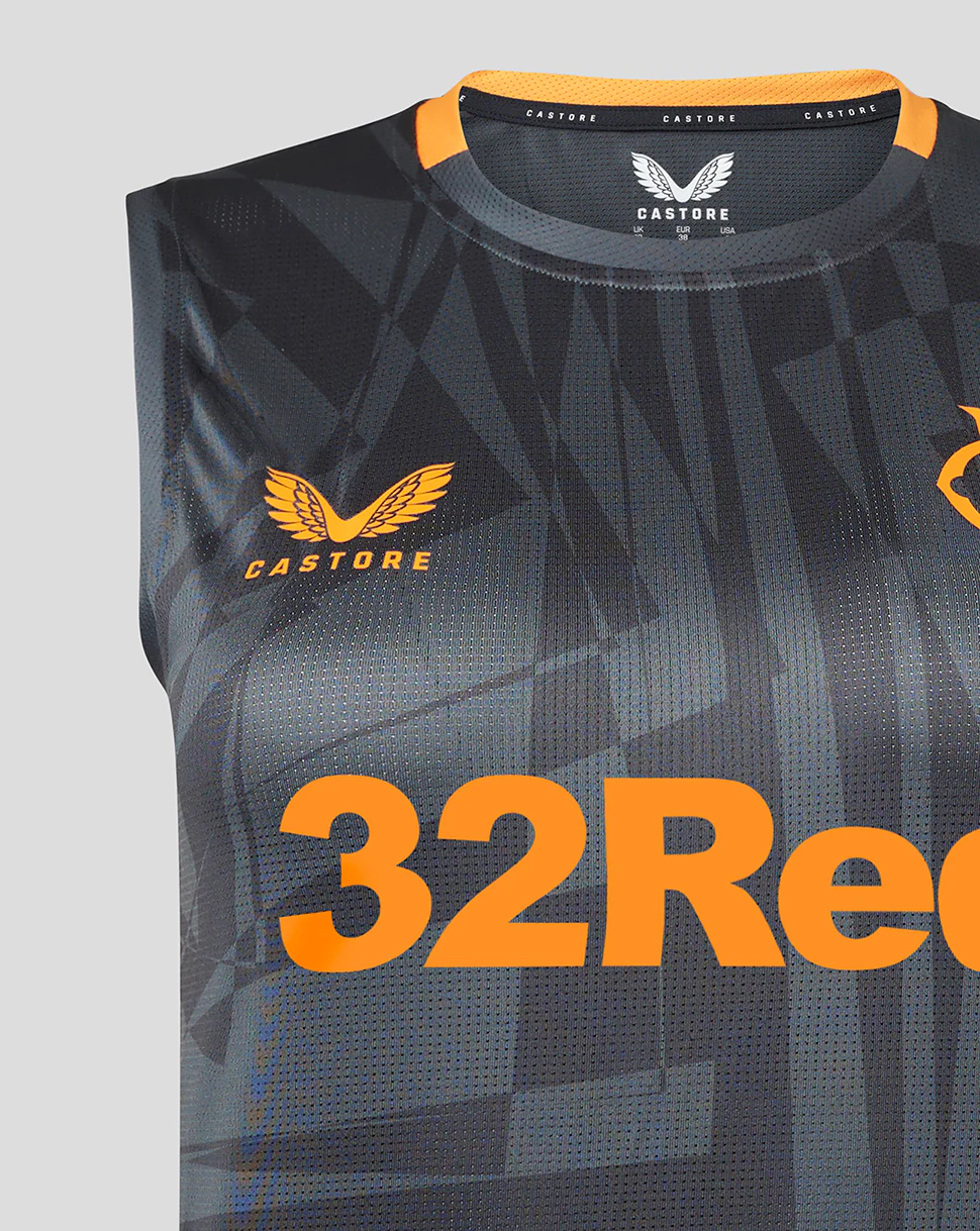 WOMENS 23/24 TRAINING VEST - GREY/ORANGE - Image 3