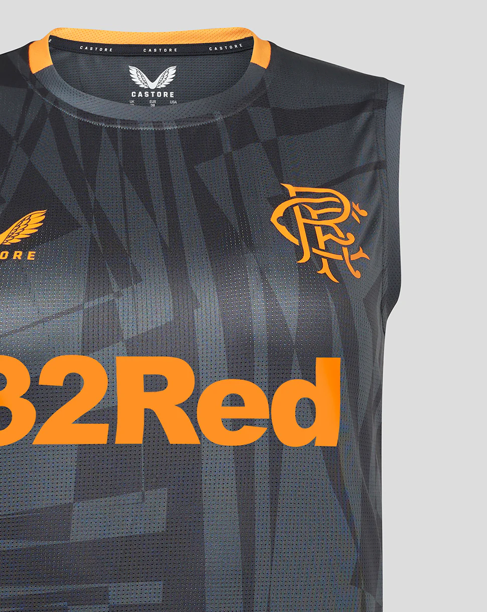 WOMENS 23/24 TRAINING VEST - GREY/ORANGE - Image 4