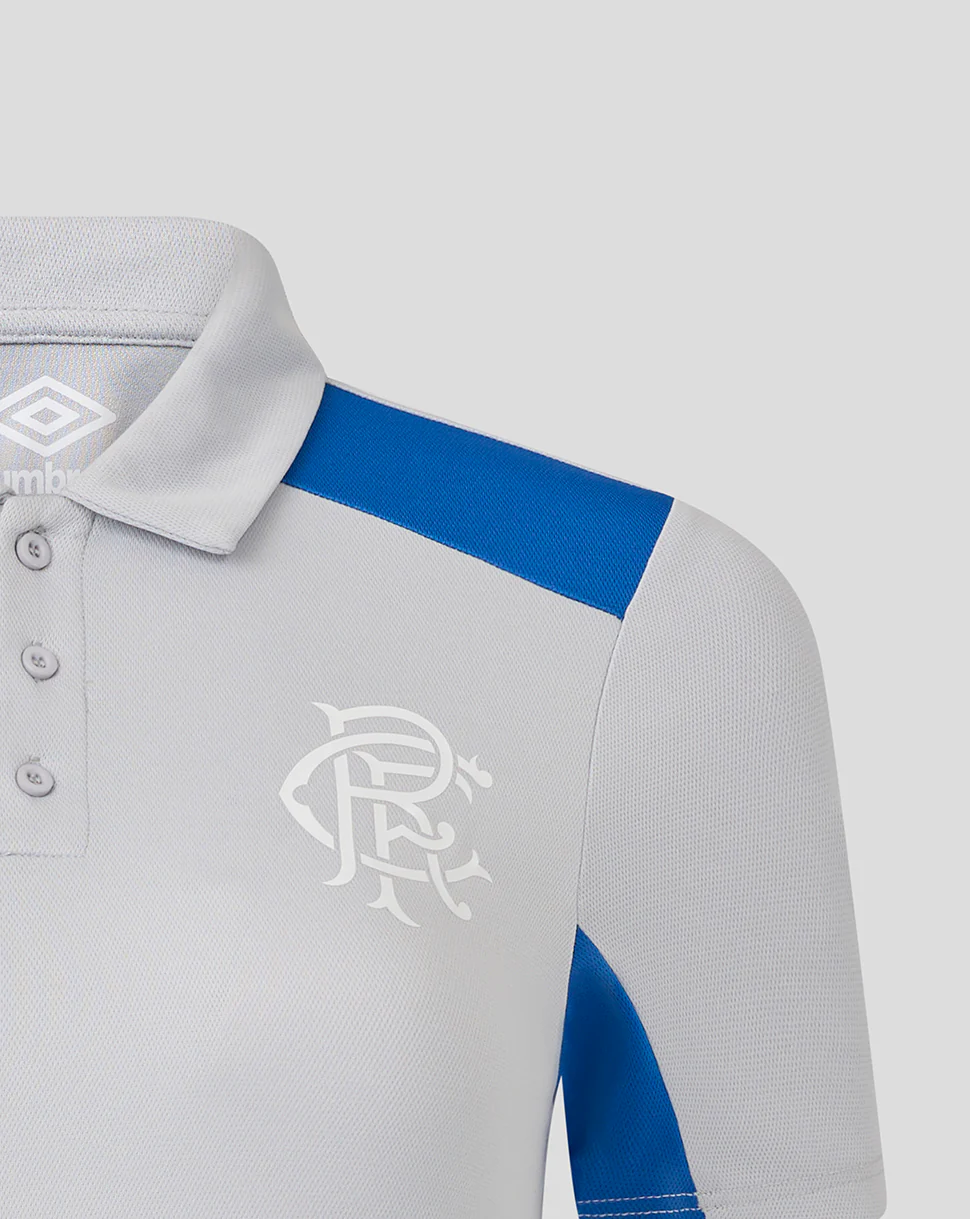 WOMENS 25/26 PRESENTATION POLY POLO - MICROCHIP/NAUTICA BLUE - Image 3