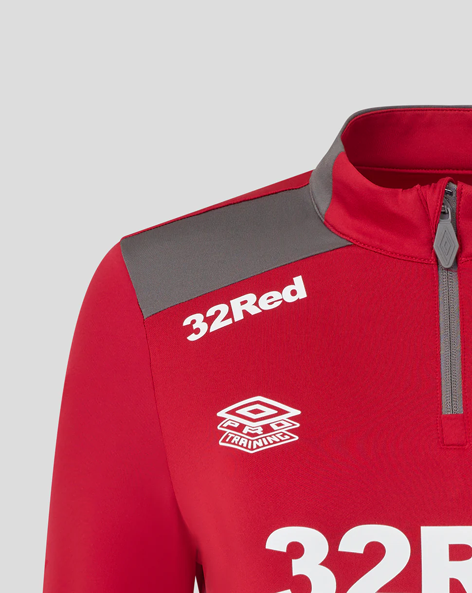 WOMENS 25/26 PLAYERS TRAINING QUARTER ZIP - RHYTHMIC RED - Image 4