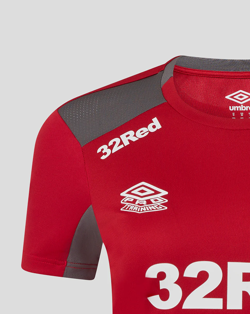 WOMENS 25/26 PLAYERS TRAINING SHORT SLEEVE T-SHIRT - RHYTHMIC RED - Image 3
