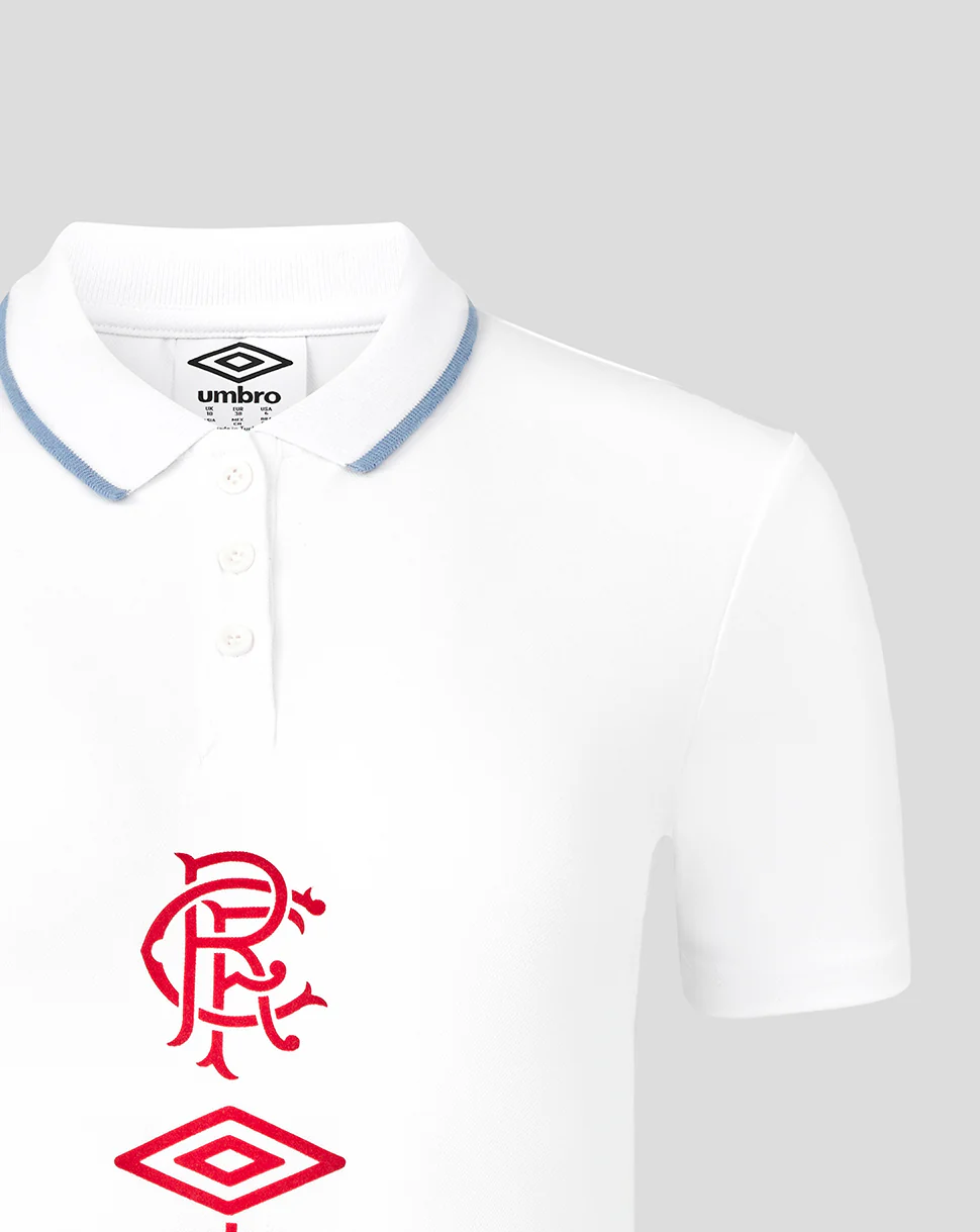 WOMENS 25/26 TRAVEL SHORT SLEEVE POLO - WHITE - Image 3