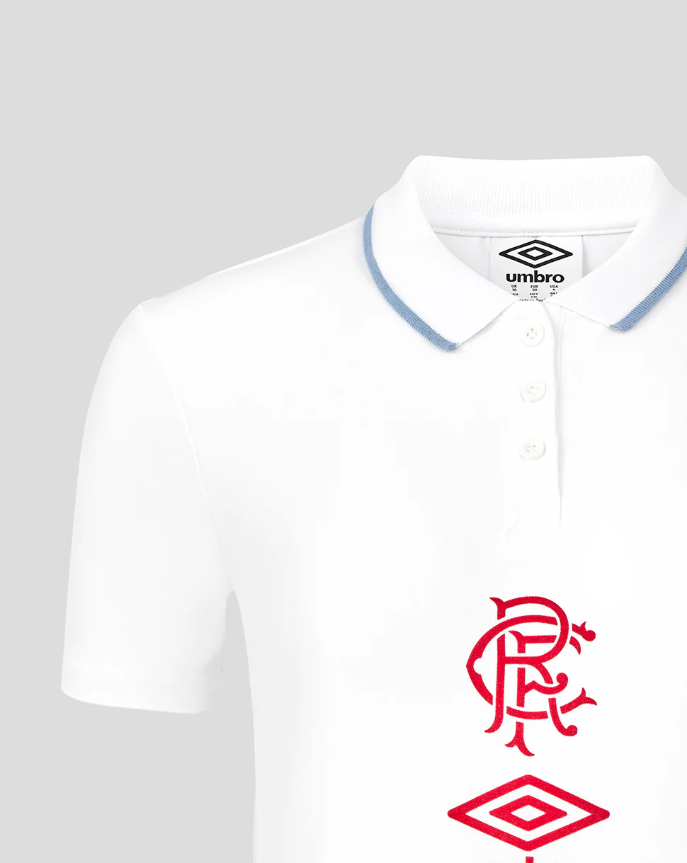 WOMENS 25/26 TRAVEL SHORT SLEEVE POLO - WHITE - Image 4