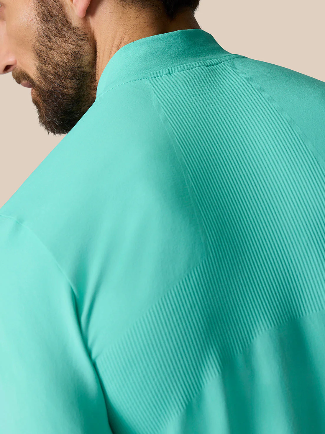 ZONE TRAINING 1/4 ZIP TOP - LIGHT AQUA - Image 4