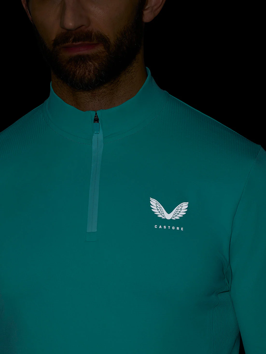 ZONE TRAINING 1/4 ZIP TOP - LIGHT AQUA - Image 5