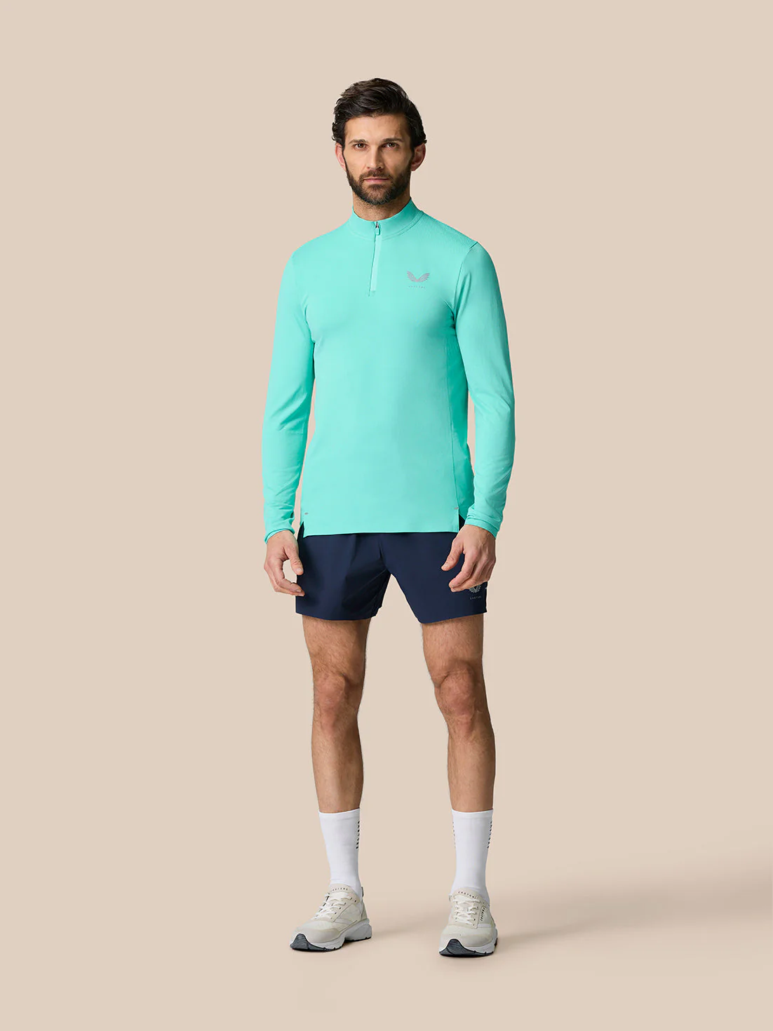 ZONE TRAINING 1/4 ZIP TOP - LIGHT AQUA - Image 7